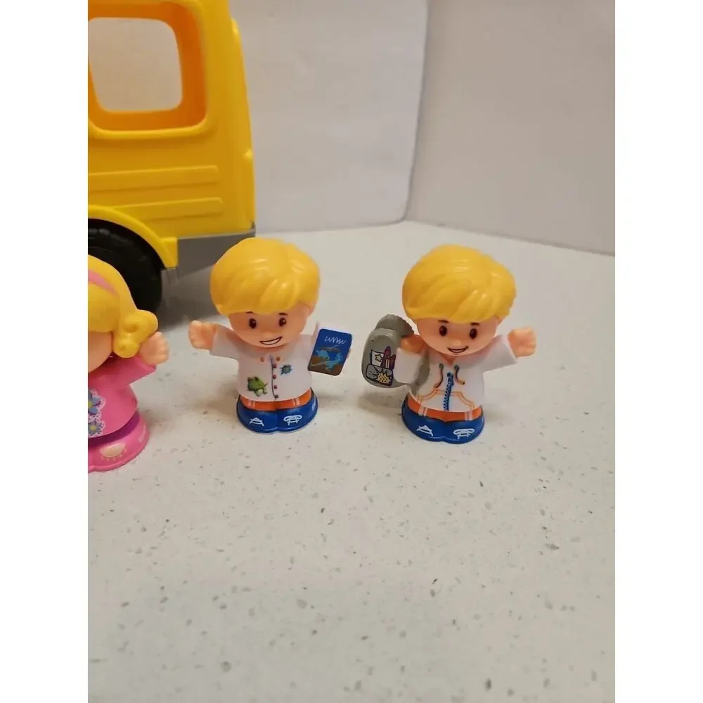 Fisher Price Little People Sit with Me School Bus 5 Figures Lights/Sounds‎ Works